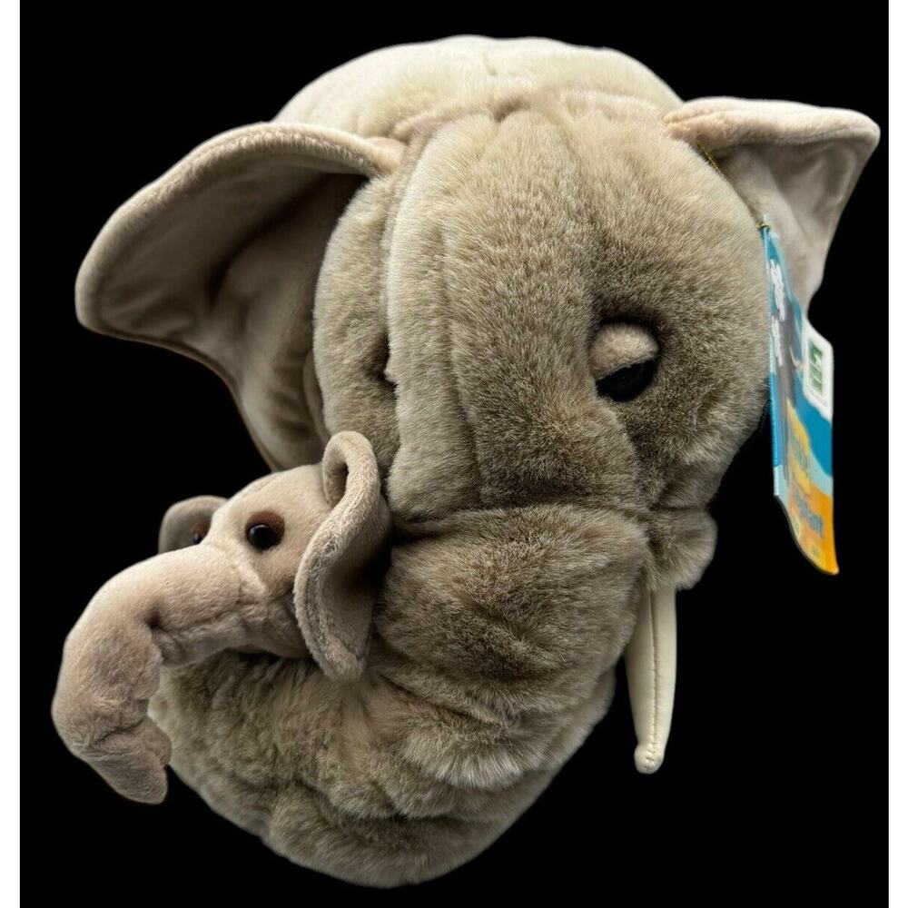 Animal Planet Elephants Wrinkle & Baby Sprinkle Plush 18" Stuffed Animal New Vtg